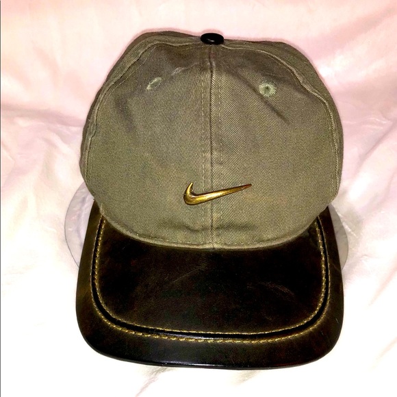 Nike Other - Nike Golf Hat Leather & Canvas/Cotton